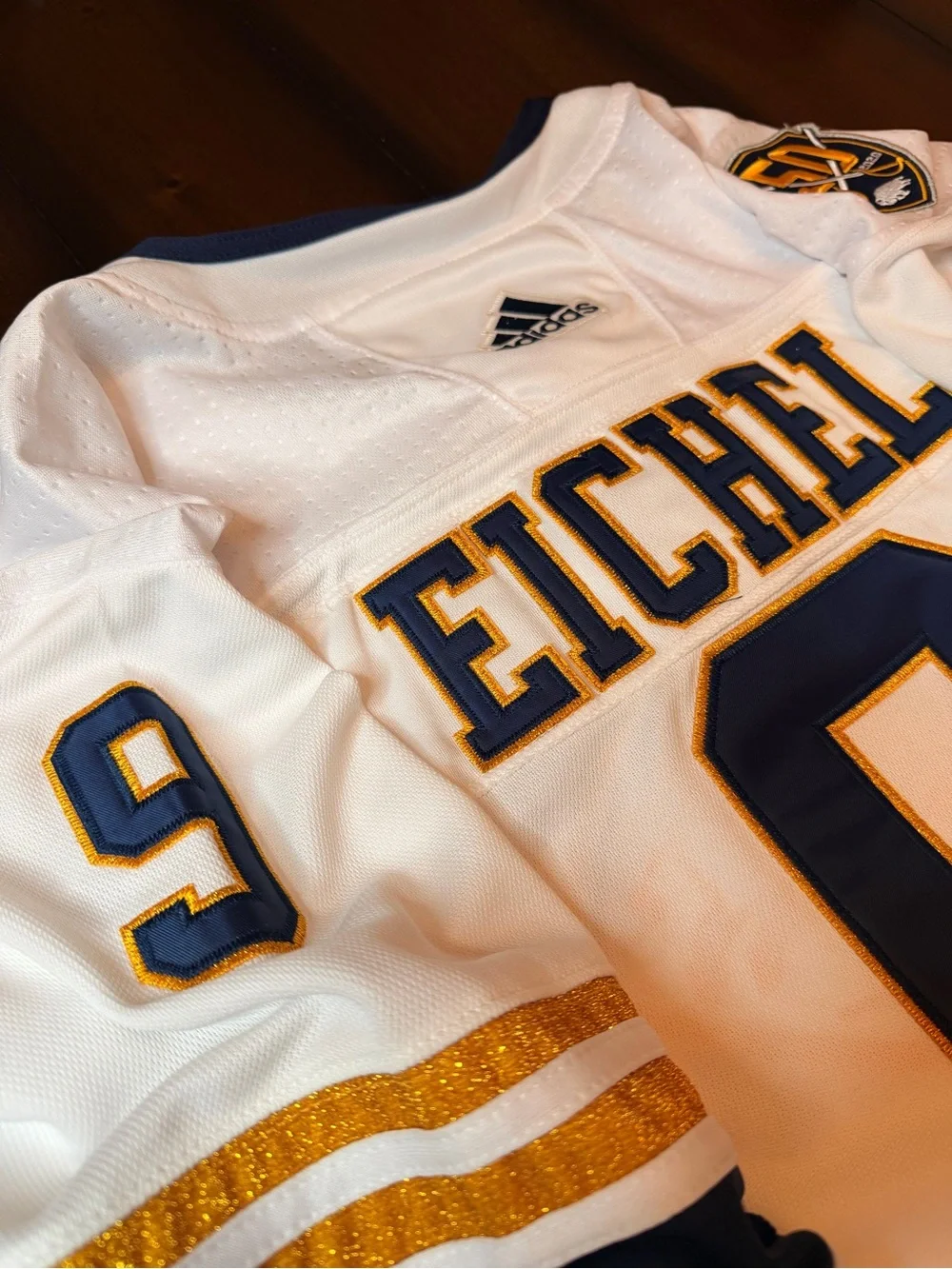 New w/tags Authentic Buffalo Sabres 50th anniversary jack eichel jersey Sewn